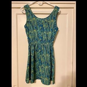 Peacock summer dress